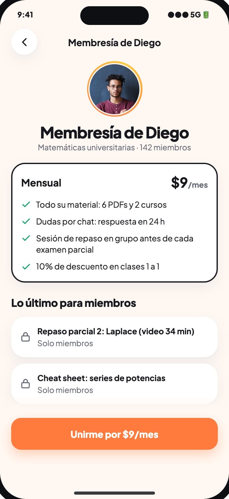 Membresía de un instructor