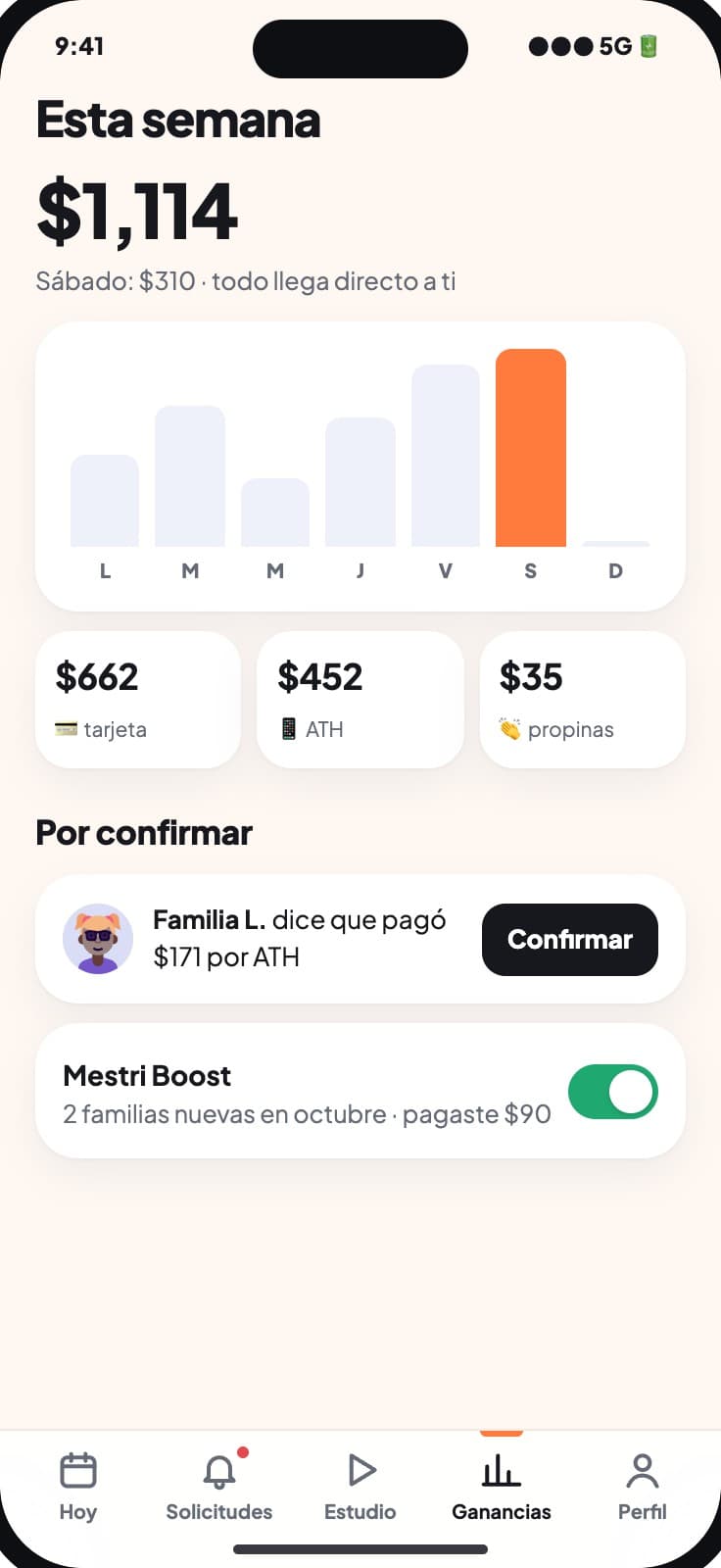 Ganancias de la semana